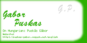 gabor puskas business card
