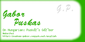 gabor puskas business card